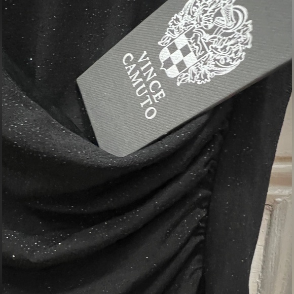 NWT Vince Camuto Sparkly Faux-Wrap Top - Picture 3 of 5